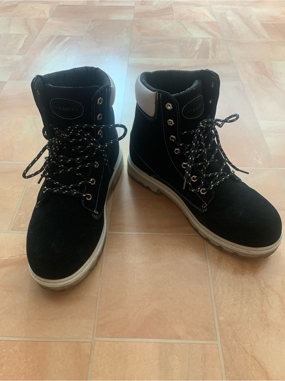 Lugz Men's Black Suede Lace-Up Convoy Boots